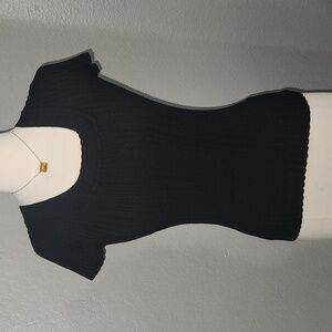 Papaya Black Ribbed Top Y2K Vintage size Small